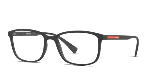 prada 041v shiny black medium|Prada Lifestyle PS 04IV Rectangle Eyeglasses .